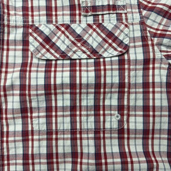 Northwest Territory Plaid Shirt Men’s XXL Tall Red White Long Sleeve Outdoors - Picture 3 of 9